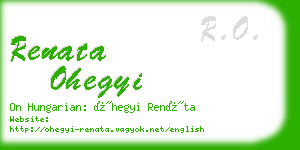 renata ohegyi business card